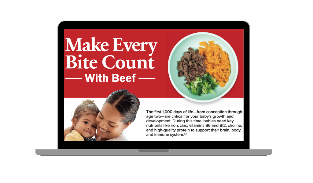 Make Every Bite Count with Beef: Early Years Guide